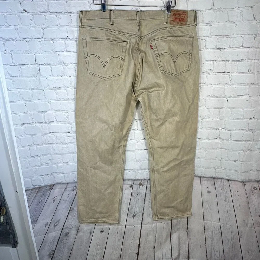Levi’s Men’s 501 XX Jeans Mens Tan Straight‎ Fit Pants Chino